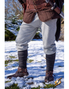 Fimbul Herringbone Pattern Wool Blend Pants, Gray