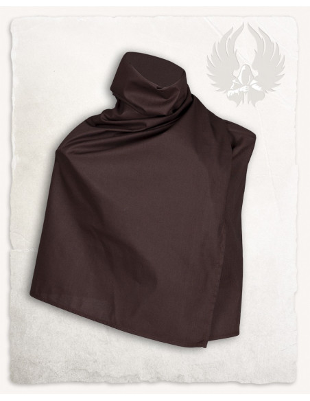 Peasant scarf model Emil, brown color