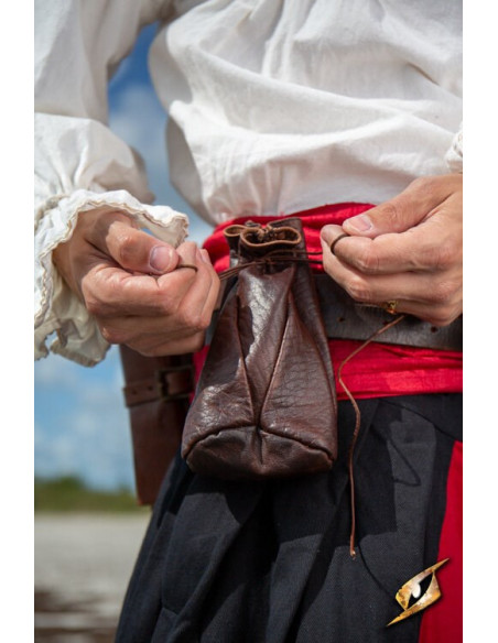 Brown leather pouch for coins Bounty...