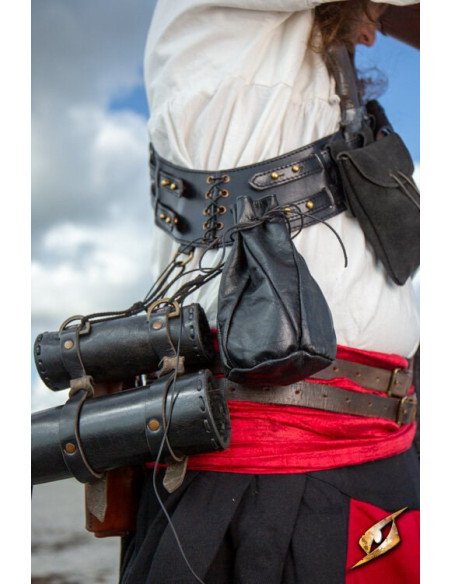 Black leather pouch for bounty hunter...