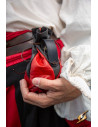 Black-red leather pouch for Bounty Hunter coins