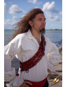 Pirate Adventurer shoulder strap baldric red leather