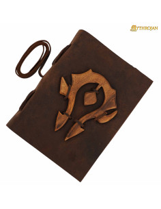 Brown leather journal By The Horde, World of Warcraft