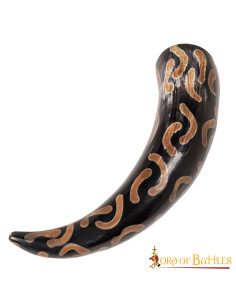 Ox horn for drinking Half Moons design 2