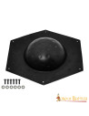 Hexagonal umbo for Roman shield in black steel