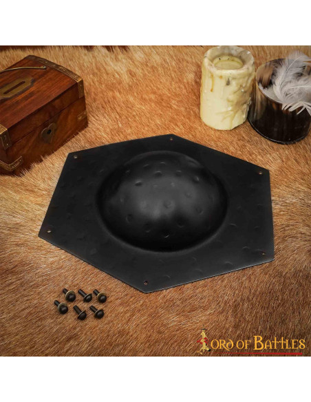 Hexagonal umbo for Roman shield in... Hexagonal umbo for Roman shield in...