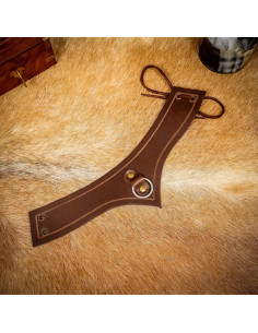 Medieval leather collar with ring 2