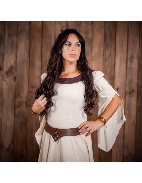 Medieval leather collar with ring