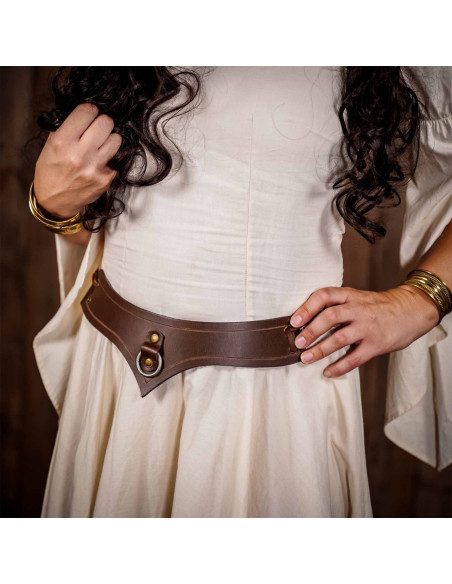 Medieval leather collar with ring