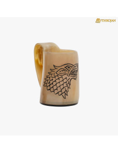 Viking set of 2 wine cups Fenrir Wolf design 2