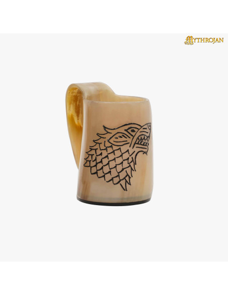 Viking set of 2 wine cups Fenrir Wolf...