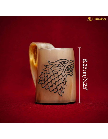 Viking set of 2 wine cups Fenrir Wolf...