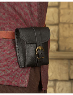 Medieval Geralt fanny pack type bag in black (14x12 cm.)