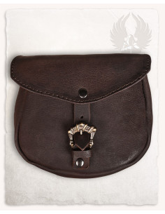 Medieval León bag, fanny pack type in brown (20x18 cm.)