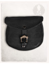 Medieval León bag, fanny pack type in black (20x18 cm.)