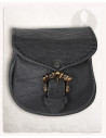 Medieval León bag, fanny pack type in black (14x14 cm.)