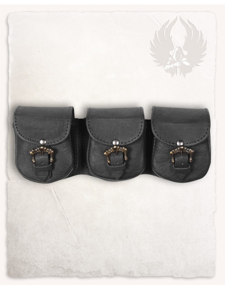 Set of 3 medieval Lion belt bags in...
