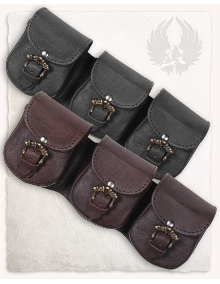 Set of 3 medieval Lion belt bags in...