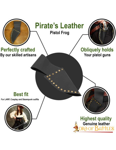 Leather baldric for left hand pirate...