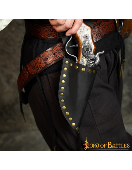 Leather baldric for left hand pirate...