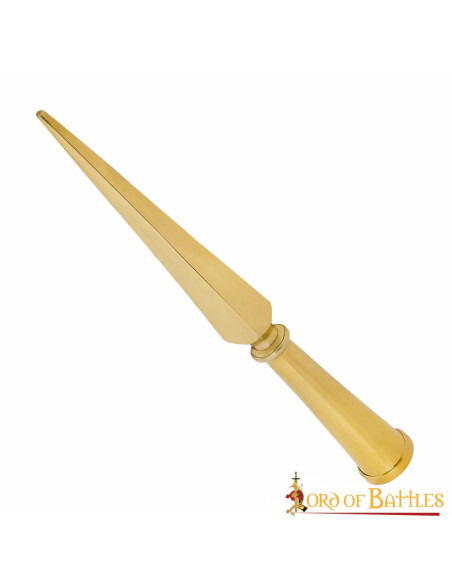 Solid brass Roman spearhead (33 cm.)