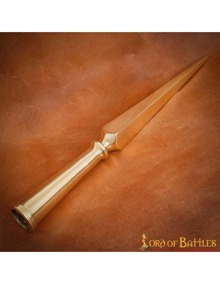 Solid brass Roman spearhead (33 cm.)