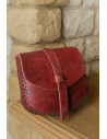 Medieval Luis bag, waist bag type in Bordeaux (22x23 cm.)