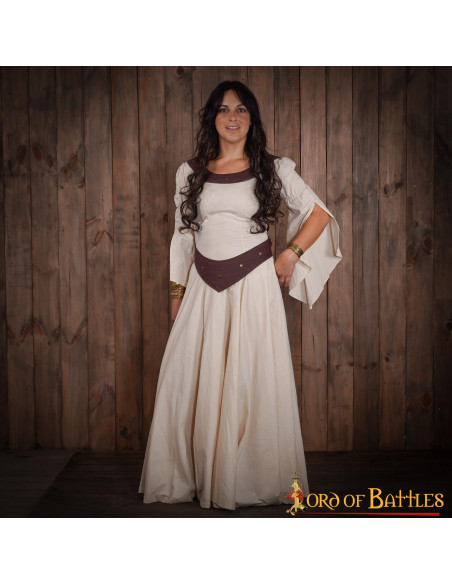 Light Cotton Medieval Dress, Country...