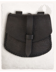 Luis medieval bag, fanny pack type in Black (22x23 cm.)