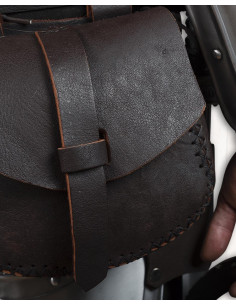 Luis medieval bag, fanny pack type in Black (22x23 cm.) 2