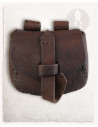Luis medieval bag, fanny pack type in Brown (15x18 cm.)