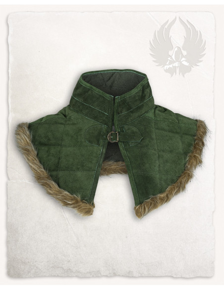 Nimue medieval gorget in suede -...