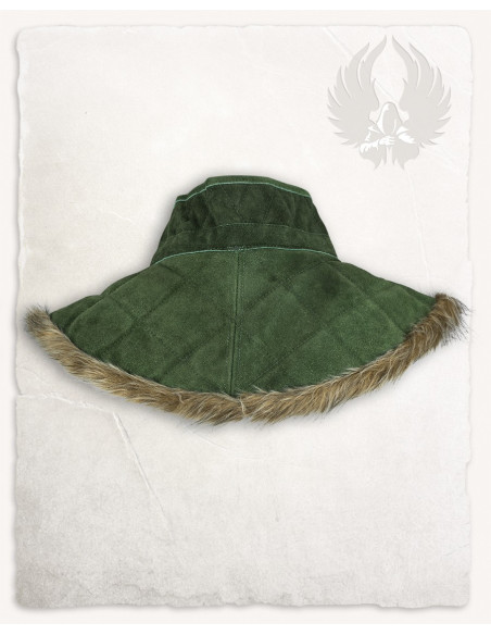 Nimue medieval gorget in suede -...