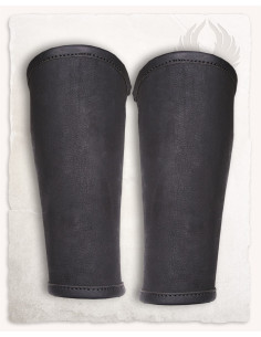 Vintage Borg Leather Bracelets - Black