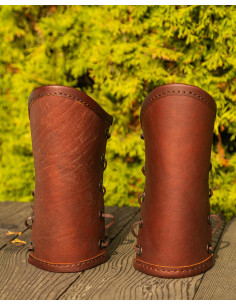 Borg period bracelets in leather - Brown