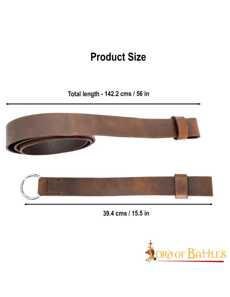 Brown Leather Sword Belt