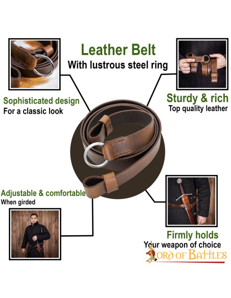 Brown Leather Sword Belt