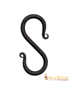 Set of 5 wrought iron S hooks 2