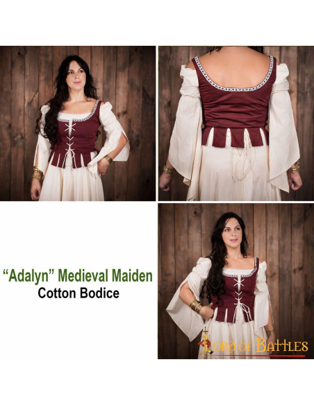 Medieval Maiden Adalyn Cotton Bodice