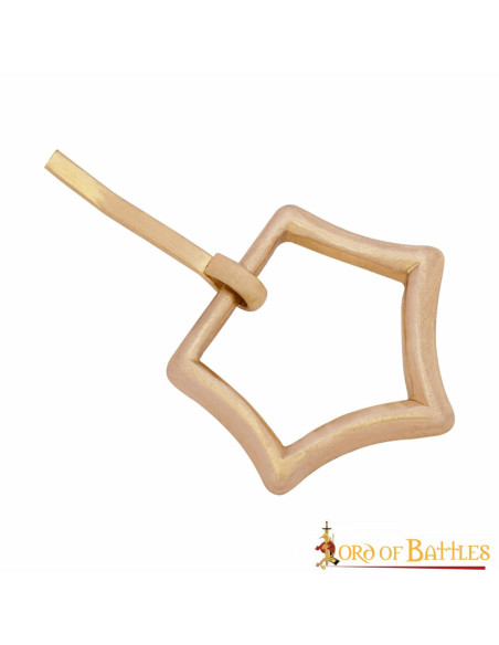 Solid Brass Pentagon Crown Buckle