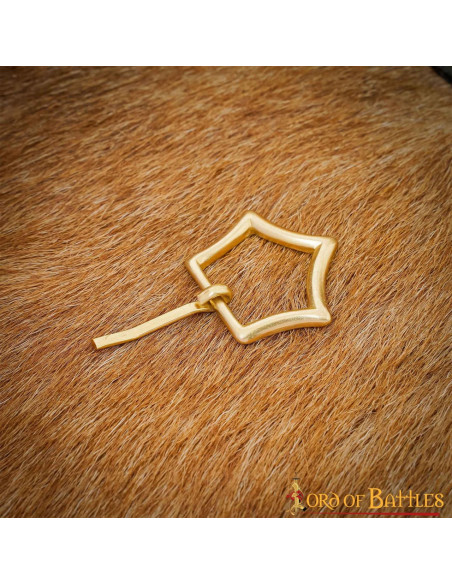 Solid Brass Pentagon Crown Buckle