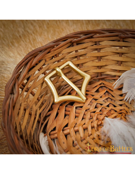 Solid Brass Pentagon Crown Buckle