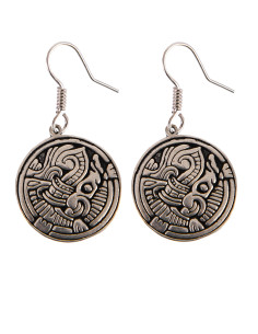 Viking earrings in silver brass