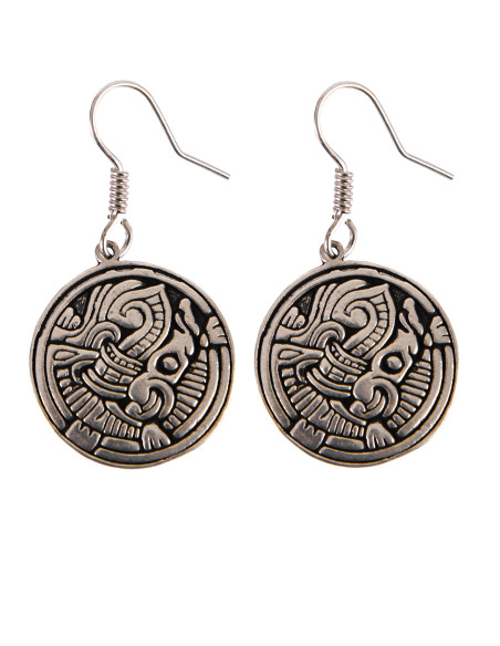 Viking earrings in silver brass