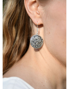 Viking earrings in silver brass 2
