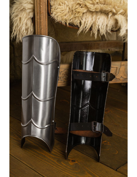 Lambert medieval greaves in steel
