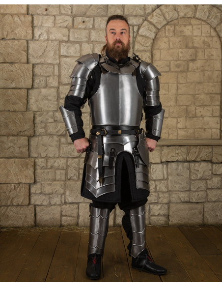 Lambert medieval greaves in steel