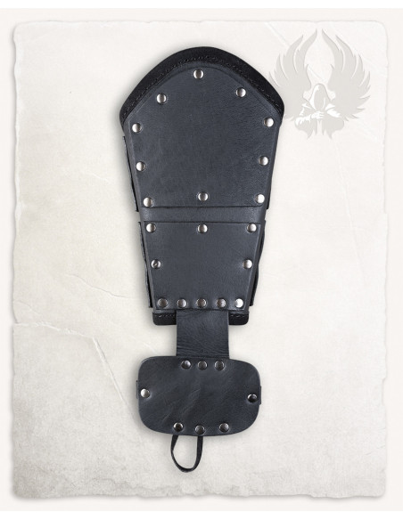 Quintus Roman Bracers in Black Leather