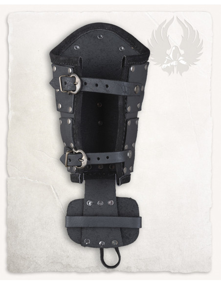 Quintus Roman Bracers in Black Leather