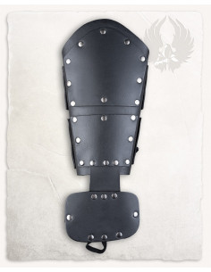 Quintus Roman bracers in black suede leather 2